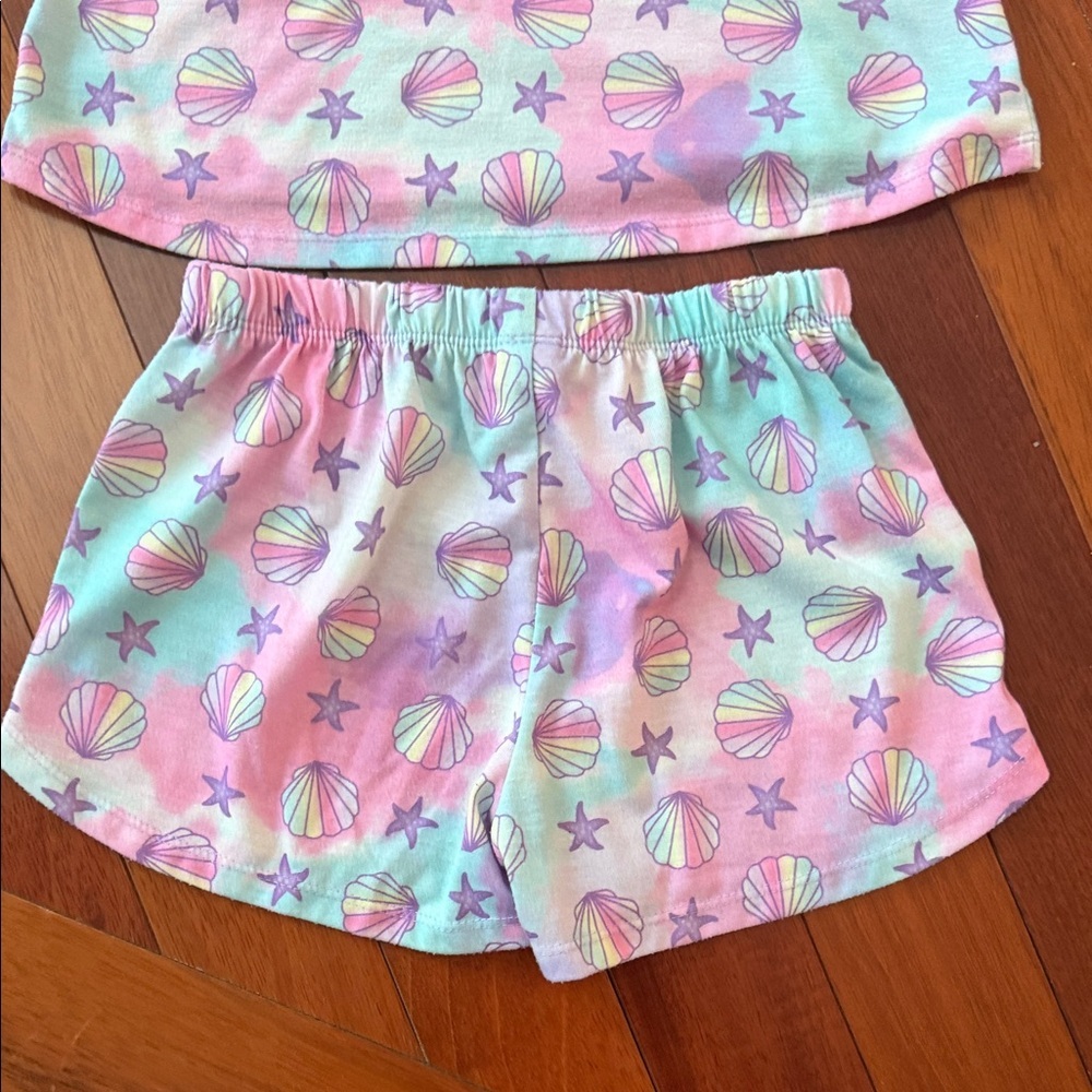 The Children's Place Be Mermazing Pajama Set - Pink and Blue Tie-Dye - Picture 6 of 8